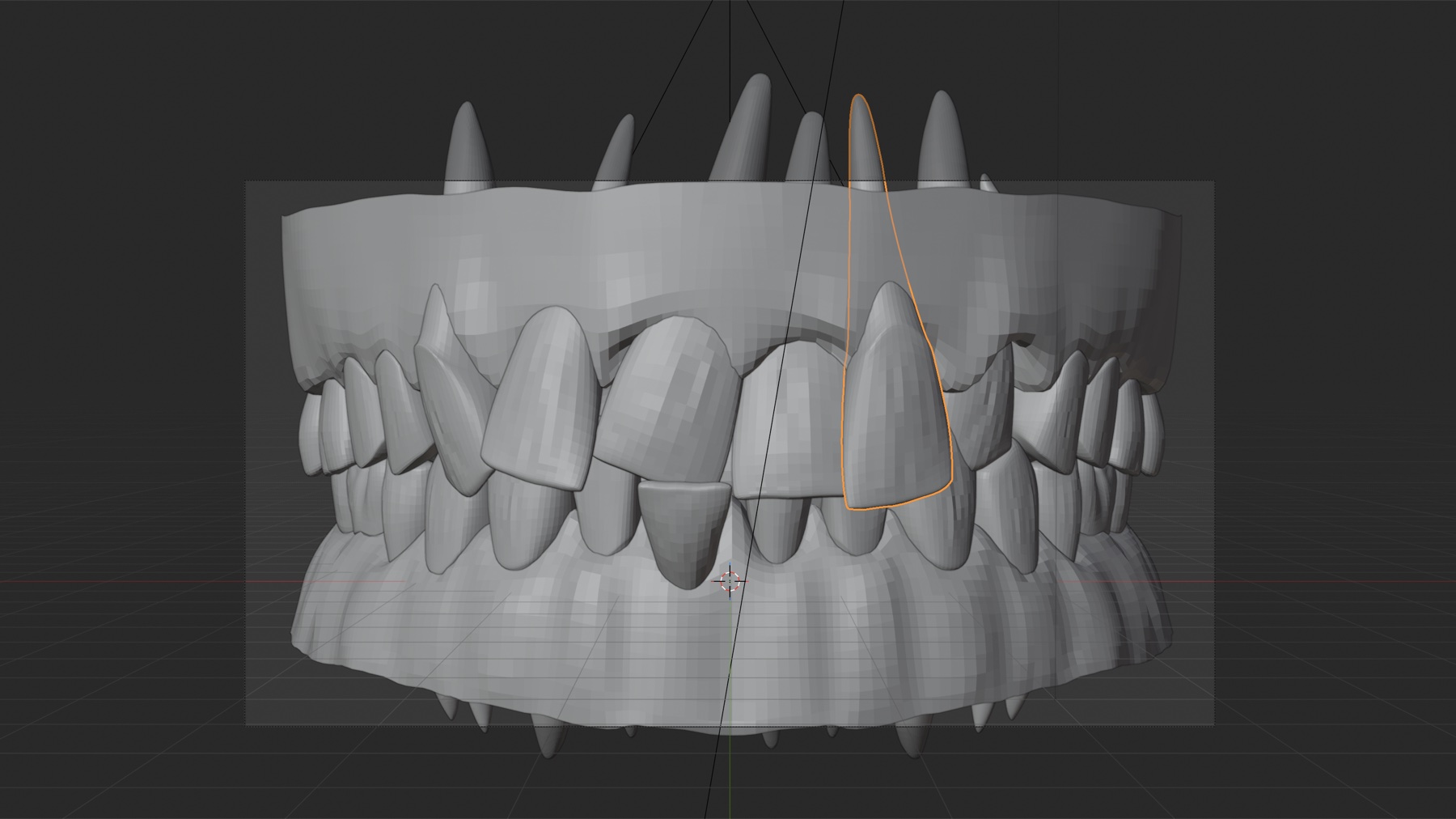 3D software showing each tooth as its own object