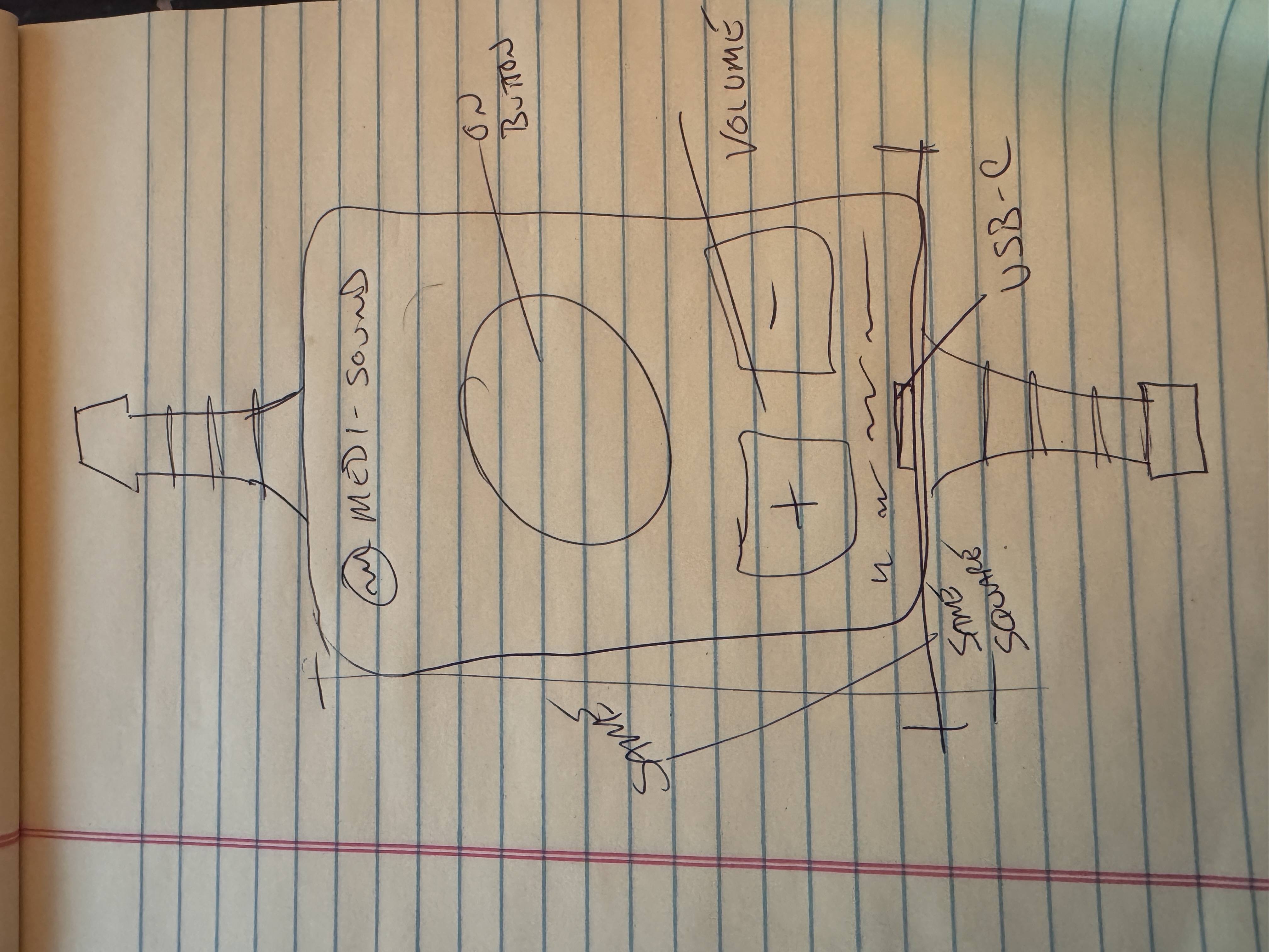 Medi-Sound SA-100 hand-drawn sketch